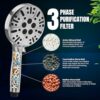 GH1200 Handheld Filter Shower Head High Pressure with10 Modes Quick Installation, Leak- Proof and Clog Resistant Powerful High Pressure Shower He