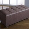 CROWNBEDSUK CUBED CHENILLE DIAMANTE OTTOMAN TOY STORAGE BLANKET BOX (RED)