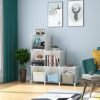 FUNLAX Cube Storage Unit, 6 Cube Bookcase Bookshelf Portable Bathroom Storage Plastic Cube Organiser Stackable Cube Shelving Unit for Clothes Boo