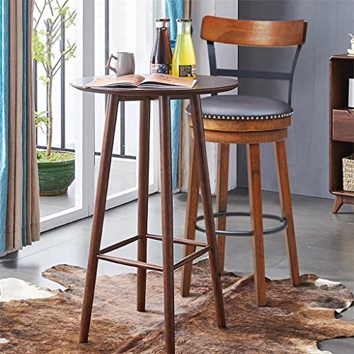 SDFGH 30.5" Barstool Swivel Pub Height Kitchen Dining Bar Chair with Rubber Wood Legs