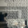 12 Pcs 3D Flower Venus Hanging Room Divider Panel, 14"x12" Screen Panels High Density Polyester Fiber Board Cut Room Partition Home Decoration (P