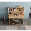 ZLXDP Furniture Sets Solid Wood Tables And Chairs Sets Study Tables And Bookshelves Furniture Sets Student Study Table Sets (Color : 3-pack, Size