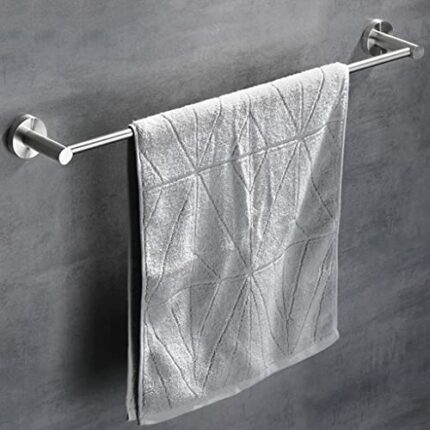 HIGOH Towel Racks,Towel Holder Towel Rail for Bathroom, Towel Bar, Matte Brushed Stainless Steel Towel Holders, Single Towel Rail Holder Rack, Ba