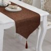 BALCONY & FALCON Table Runner, Kitchen Runner Waterproof Table Runner Modern Stain-proof Table Runner for Furniture with Tassel for Home Christma