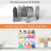 clbutge Water Bottle Organizer for Cabinet, 4 Pack Stackable Water Bottle Storage Rack, Kitchen Pantry Organization and Storage Shelf, Wine Drink