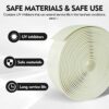2" Wide Vinyl Straps for Patio Chairs Repair 20ft Long Patio Garden Furniture Replacement Straps with 20 Rivets (White)
