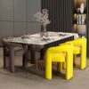 WALNUT Dining table and chairs home chairs New Nordic light dining chairs style designer chairs (Color : D, Size : 1 code)
