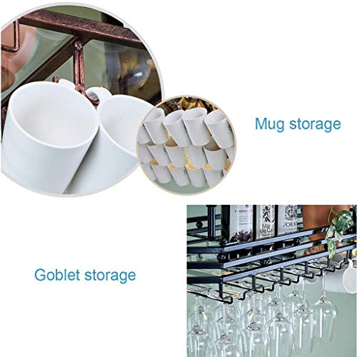 OUSIKA Wine Racks,Wall Mounted Wine Rack Hanging Wine Glass Rack Bar Creative Wine Rack Upside down Goblet Rack Ceiling Decoration Shelf for Bars