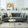 LiveGo Thick Velvet Sofa Covers 1 2 3 4 Seater High Stretch Non-Slip Couch Cover Furniture Protector Soft Plush Sofa Slipcovers with 1 pillowcase