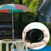 2 Inch 2 Pcs Parasol Table Insert Patio Table Umbrella Hole Ring with Cap Parasol Hole Rings Plug Set Standard Size Umbrella Hole Plug for Glass
