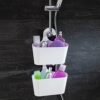 stardis Shower Basket with Hooks for Hanging Shower Shelf Bathroom Utensil Hanging Shelf (Mint)