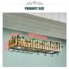Wall Mounted Wine Rack with Lights, Wood Rustic Wine Bottle Glass Floating Shelves with Hanger, Modern Plants Wine Display Storage Holder for Kit
