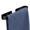 Black Towel Holder | Stylish Bathroom Towel Rail | Self adhesive and wall mounted | 30cm or 12 inches in length | Stainless Steel Towel Rail Wall