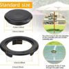 BOBOZHONG Parasol Hole Rings 2PCS Patio Table Umbrella Hole Ring and Cap Set Standard Size Umbrella Thicker Hole Ring Plug and Cap Set Decorative