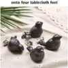 YINLER 4 Pieces Tablecloth Weights Clips Metal,Iron Antique Bird Pendant,Thick Table Cloth Weight Holder Clip,Outside Decoration Clamps for Indoo
