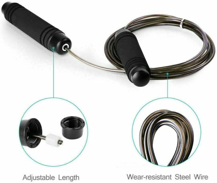 Fitness Kit Body Workout Yoga Ab Roller Set Gym Exercise Home Use Strength Training Abdominal Trainer Equipment (Ab Roller Wheel, Skipping Rope,