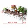 Stylish Simplicity Wall-Mounted Wine Rack Metal Simple Retro Style Multi-Function Living Room Creative Display Storage Wine Rack -Restaurant Kitc