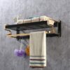 Stainless Steel Towel Rack Wall Mounted Bathroom，Bath Towel Bar Towel Rack Classic Wall-mounted Stainless Steel Bathroom Towel Rack