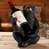PIBM Stylish Simplicity Wine Racks Free Standing Resin Wine Bottle Holders，Home Decorative Sculpture Statue Crafts，For Living Room,Bedroom,Bar,Re