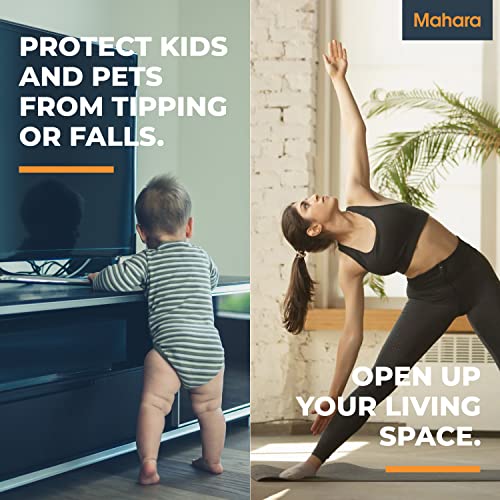 MAHARA Tilting TV Wall Bracket - Wall Mount for TVs 26 – 55 Inches - TV Brackets with VESA Wall Mount Compatibility 50x50mm – 400x400mm - TV Wall