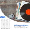 6 Pieces CD Rack Sorting Card,Vinyl Record Rack Acrylic Divider Card with A-Z Letters,Suitable for Dividing Records,Books and Work Information