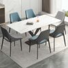 dining chair Kitchen Dining Room Furniture Chairs Dining Chairs Set Of 2 Kitchen Chairs with Technological Fabric Cushion Seat Back, Modern Mid C