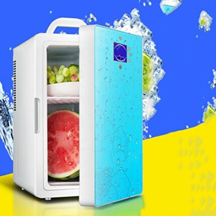 16L car refrigerator Mini Small Refrigerator car Dual-use hot and Cold Incubator Three-Tier Single-core Refrigeration,Blue,25.7 * 32 * 42cm