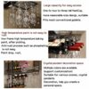 SUCHETA Wine Rack Wine Glass Rack Iron Hanging Double Storage Adjustable Wine Bottle Rack Retro Goblet Rack Whiskey Glass Rack Grille Shelf Rust