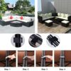 8 Pcs Wicker Furniture Clips Sofa Clips Sectional Alignment Anti-Slip Fasteners Clips for Outdoor Patio Garden Wicker Rattan (Inner Length: 4.25C