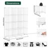 AWTATOS Cube Storage Unit, 12 Cube Wire Storage Shelves, Multifunctional DIY bookcases and Shelving Units Perfect for Office/Livingroom/kitchen/B