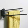 RSOCHS Rotating Towel Rack - Bathroom Rack Activity Towel Bar（Black）
