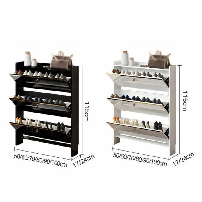 JYDQM Tipping Bucket Entrance Cabinet Door Hall Cabinet Large Capacity Storage Locker Door Ultra-thin Shoe Cabinet Household (Color : D, Size : L