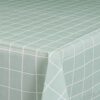 32nd PEVA Easy Clean Wipeable Check Pattern Tablecloth Cover, Suitable for Indoor and Outdoor Use (137cm X 180cm) - Teal Check