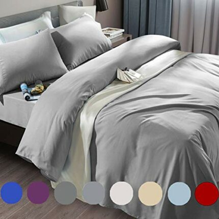 SONORO KATE Bed Sheet Set Super Soft Microfiber 1800 Thread Count Luxury Egyptian Sheets Fit 18-24 Inch Deep Pocket Mattress Wrinkle -6 Piece (Gr