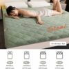 Dormitory Mattress Soft Plush, Japanese Floor Mattress Portable Futon Mattress Tatami Foldable Bed Mattress Topper Soybean Protein Fiber Sleeping