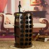 Wooden Wine Rack Barrel, Free Standing With Top, 42 Bottle Holder, Oak Effect Storage With Wine Glass Bottle Storage Shelf, Gift For Wine Lover,