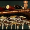 SUCHETA Hanging Wine Rack with Glass Holder and Shelf, Hanging Wine Racks Ceiling Mounted Wine Bottle Holder Metal Iron Stemware Racks Wine Glass