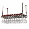 Ceiling Wine Rack Vintage Wrought Iron Metal Simple Style Multi-Function Living Room Creative Display Storage Wine Rack -Restaurant Kitchen Bar F