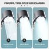 Lotvic Shower Head Powerful Flow with Filter, High Pressure Shower Heads with 3 Spray Modes and Water Stop Button, Handheld Water Saving Shower H