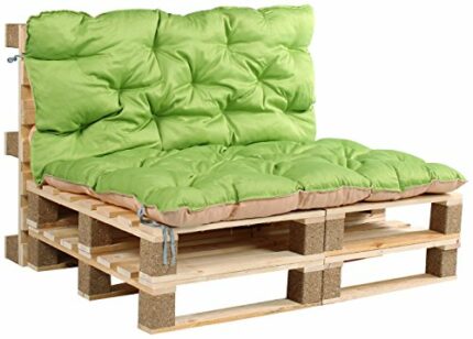 HOMECALL Garden Pallet Reversible Cushion with Backrest, approx. 120 x 140 x 12cm - Multicolour