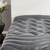 SLEEP ZONE King Size Cooling Mattress Topper, Premium Zoned Cool Mattress Pad Cover, Thick Padded Mattress Protector Breathable Washable, Deep Po