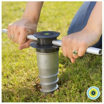 GARD & ROCK - Aluminium ANCHORING BASE, flush with the ground - Suitable for screwing or concrete sealing on any type of ground - Quick Fixation