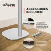2 x Soundbass ONE Floor Stand, White, Compatible with Sonos ONE, ONE SL & Play:1, Full Hardware Kit Included, Designed in The UK
