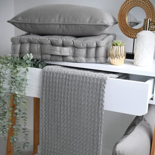 Lovely Casa - Headboard - Size 70 x 45 x 10 cm - 100% cotton - Sage colour - Oxford design - Satin cotton Elegant and soft to the touch - Perfect