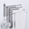 HIGOH Towel Rack Towel Rack,Free Perforated Rotating Towel Rack,Bathroom Stainless Steel Movable Towel Rail,Four-Bar Bathroom Kitchen,Wall-Mounte
