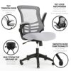 Flash Furniture Office Chair, Ergonomic Office Chair with Mesh Back Support, Contoured and Height Adjustable Seat and Tilt Lock Lever, Grey, 64.7