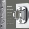 YICI Handheld Shower Bracket Shower Head Holder No Drilling 12cm Strong Adhesive Hand Shower Holder Angle Adjustable Adhesive Shower Holder(Ordin