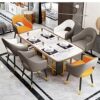 Kitchen Dining Room Furniture Chairs Dining Chairs Set Of 4,Water Proof Leather Kitchen Chairs with Carbon Steel Legs,Modern High Back Padded Sof