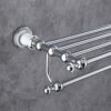 HIGOH Towel Racks, Bathroom Towel Rack Wall Mounted Towel Holder,European Antique Double Bath Towel Rack,Multifunctional Towel Holder,Retro Bathr
