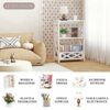 BYFU White Side Table, Small End Table with Storage Shelf, 3-Tier Nightstand Bedside Table Bookshelf Bookcase Display Rack for Small Spaces Bedro